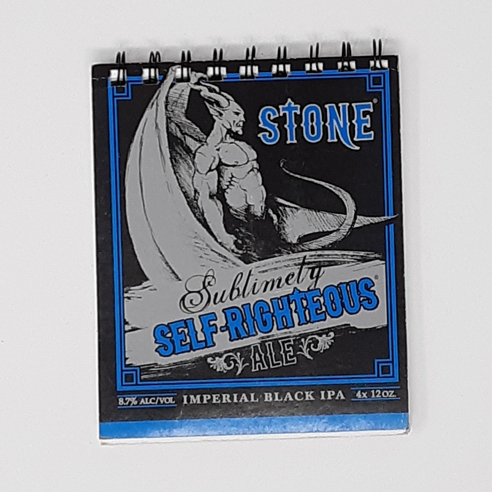 ♻️ Stone Sublimely Self-Righteous Ale Beer Notepad